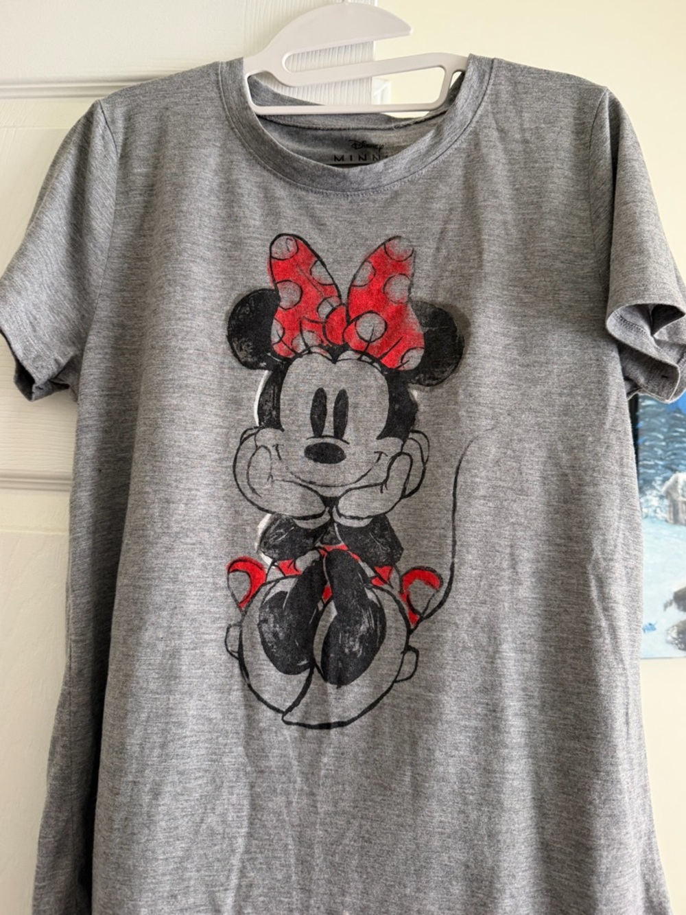 Gray Minnie Mouse & Mickey Graphic Tee